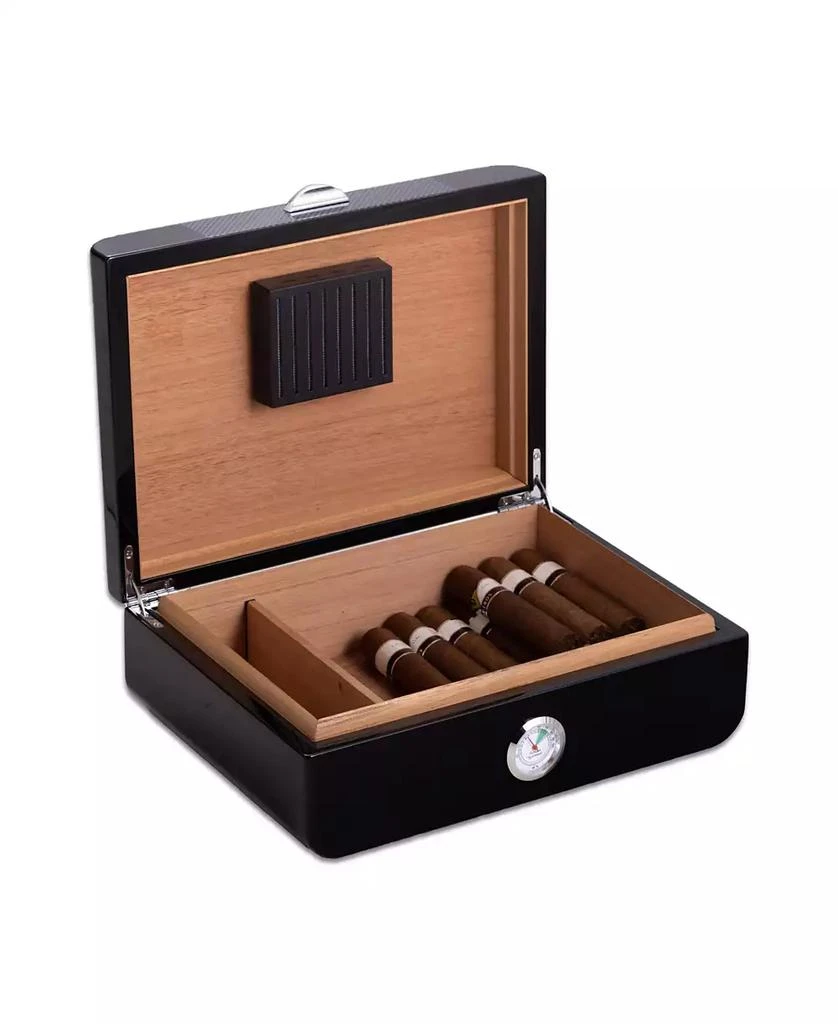 Bey-Berk Carbon Fiber Design 40 Cigar Humidor 1