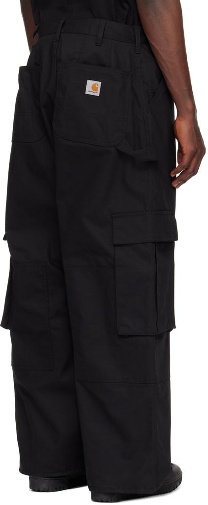 Shop Black Comme Des Garçons Carhartt Edition Cargo Pants on