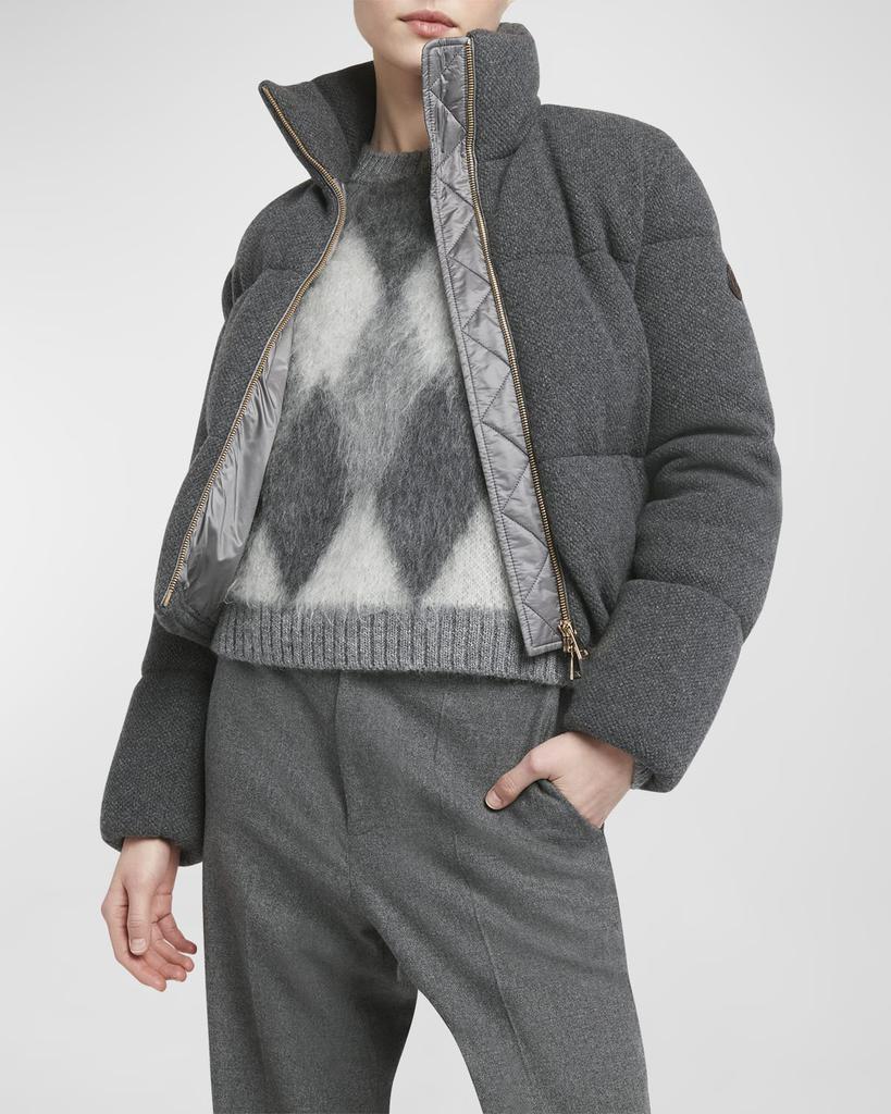 Moncler Breze Cashmere-Blend Puffer Jacket - Coats - Free