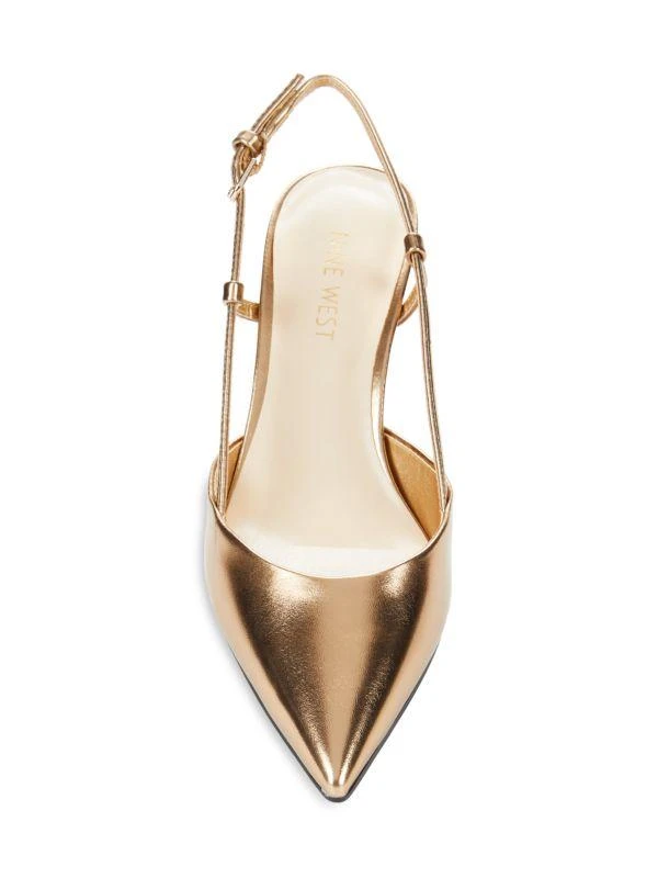 Nine West Kitten Heels Slingback Pumps 5