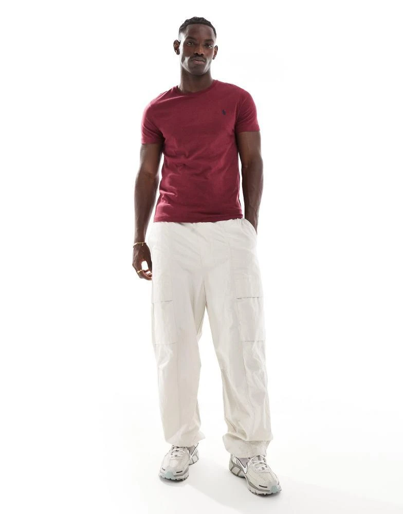 Ralph Lauren Polo Ralph Lauren icon logo t-shirt in burgundy marl 2