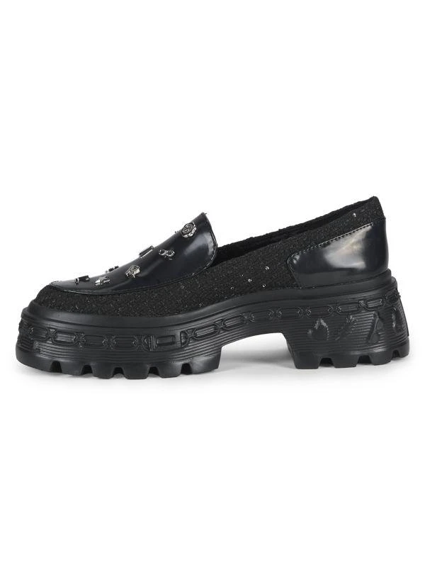 Karl Lagerfeld Paris Lylah 40MM Studded Platform Loafers 4