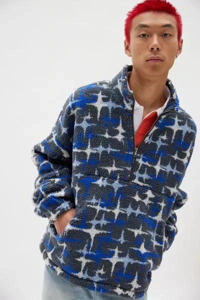 BDG BDG Scotty Printed Fleece Half-Zip Mock Neck Sweatshirt 6