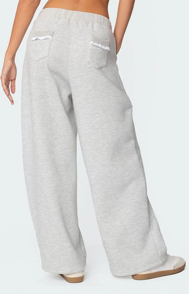 Edikted Ashtin Ruffle Trim Sweatpants 5
