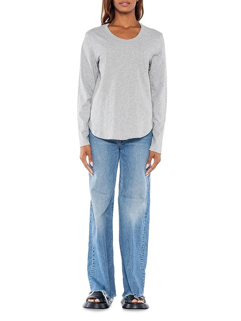 Wilt Shrunken Crew Long Sleeve Shirttail Slub Tee 2
