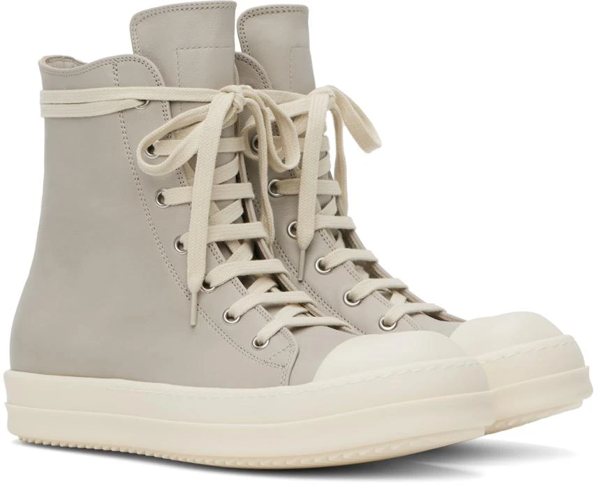 Rick Owens Off-White Washed Calf Sneakers 4