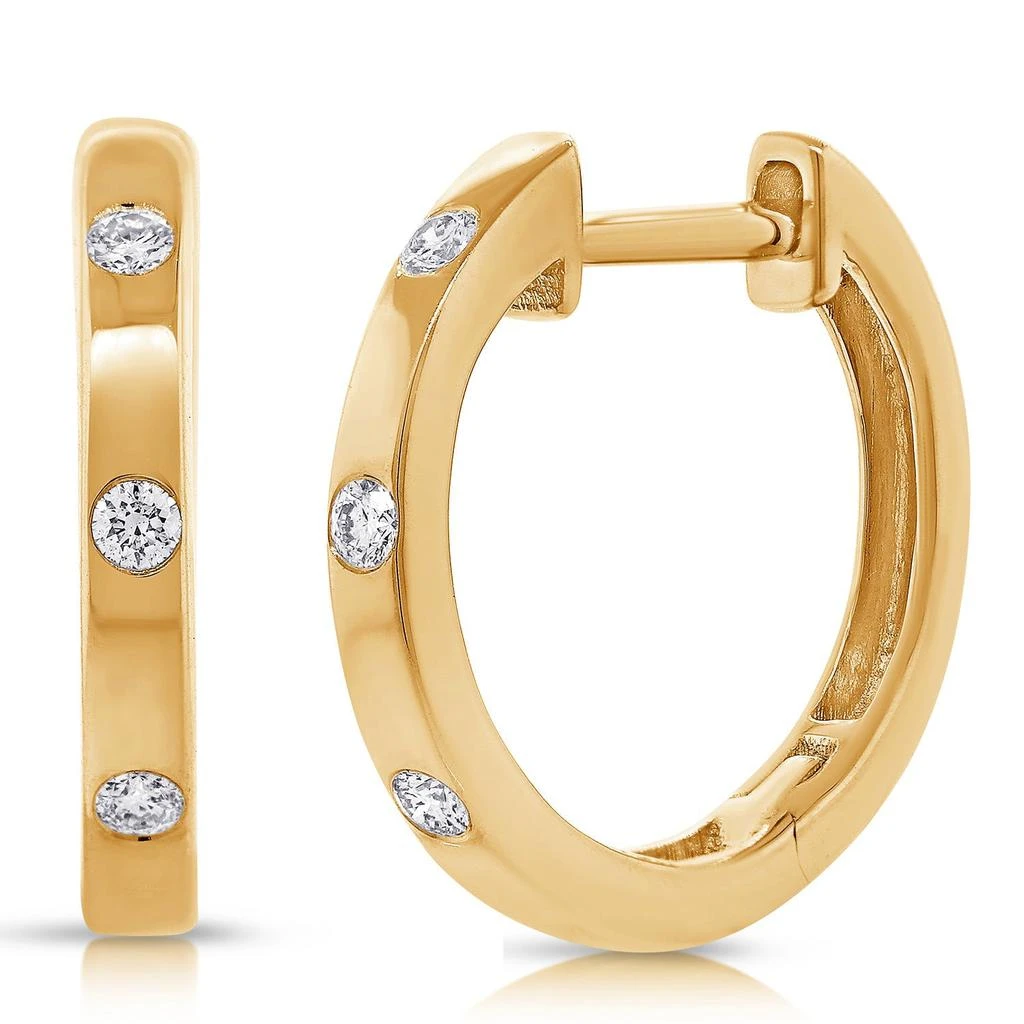 Sabrina Designs 14K Gold & Diamond Huggie Earrings 3