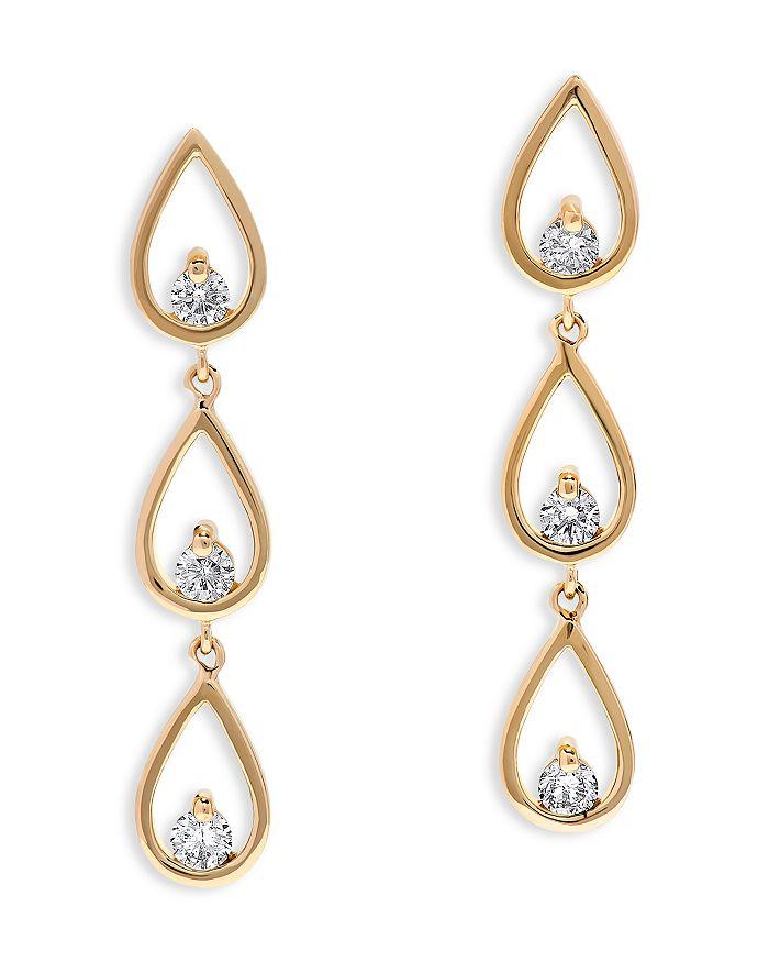 Bloomingdale's Diamond Teardrop Linear Earrings in 14K Yellow Gold, 0.60 ct. t.w.