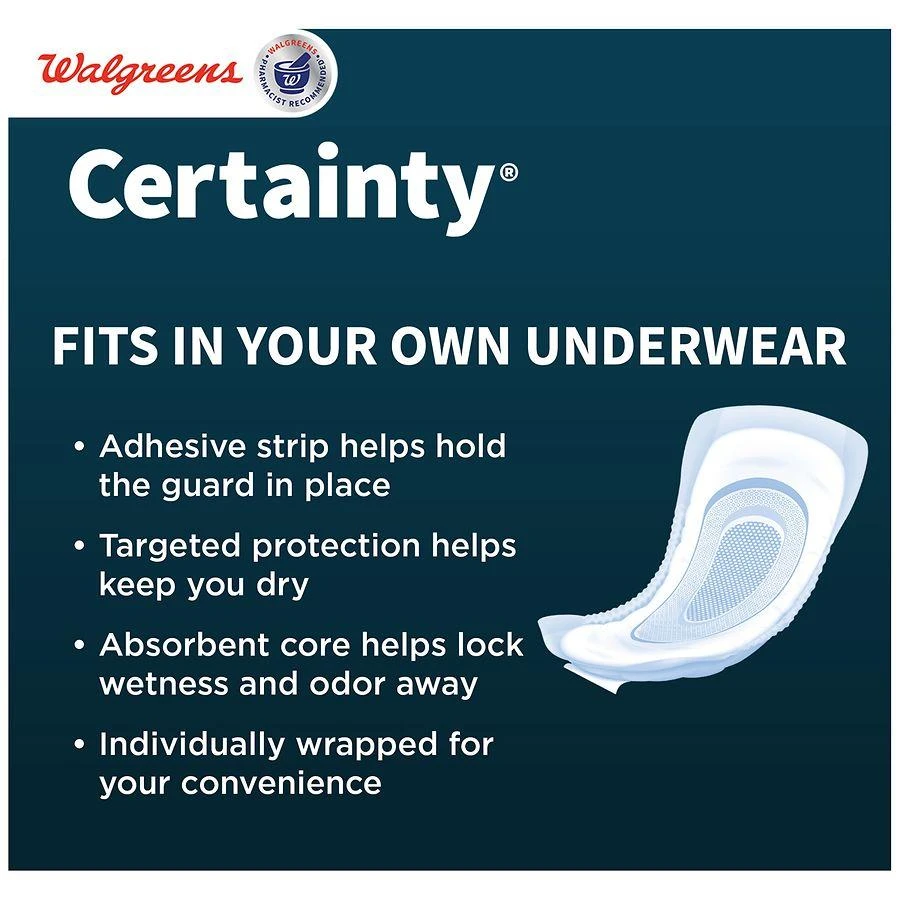 Walgreens Incontinence Guards for Men, Maximum Absorbency 4