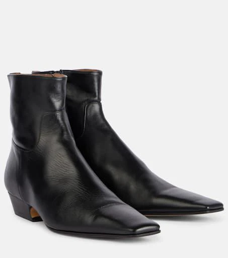 Khaite Marfa leather ankle boots 1