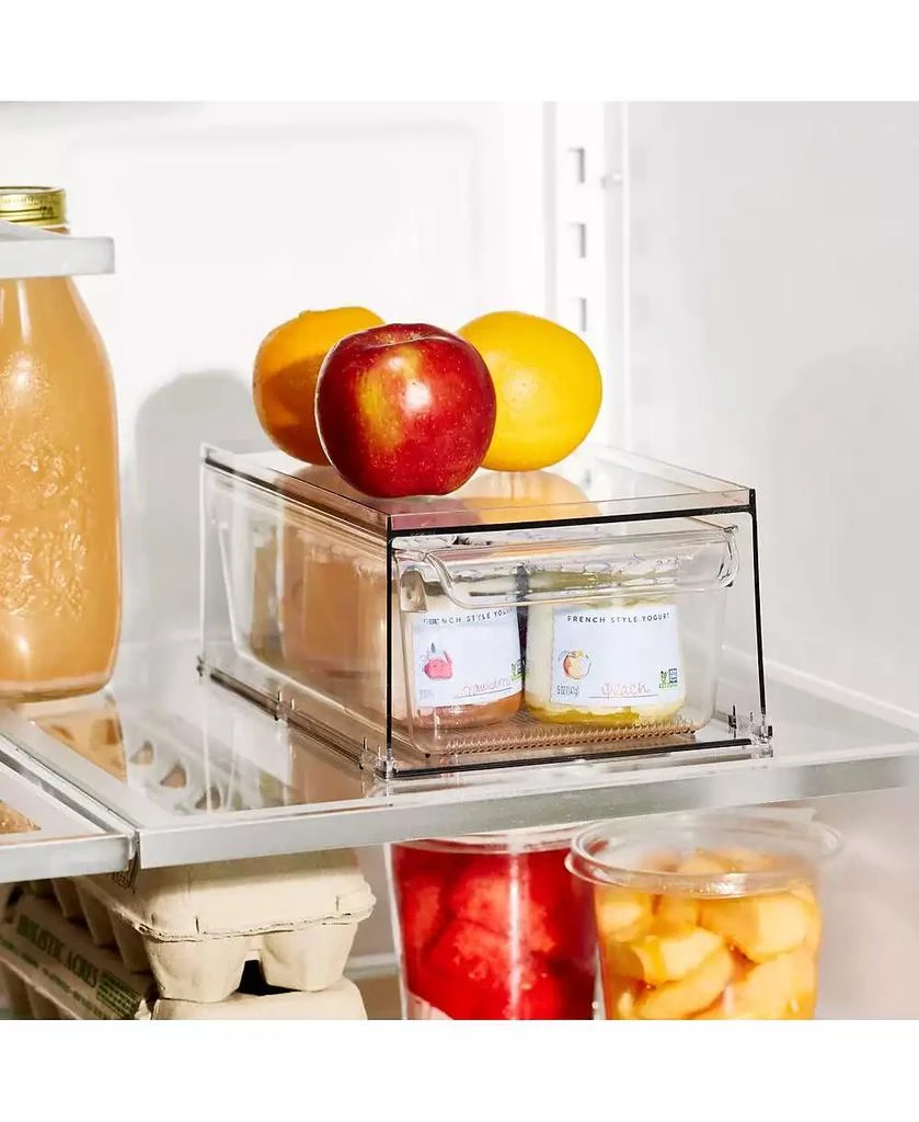 iDesign Stackable Kitchen Storage Drawer - Set of 2 - Clear 7