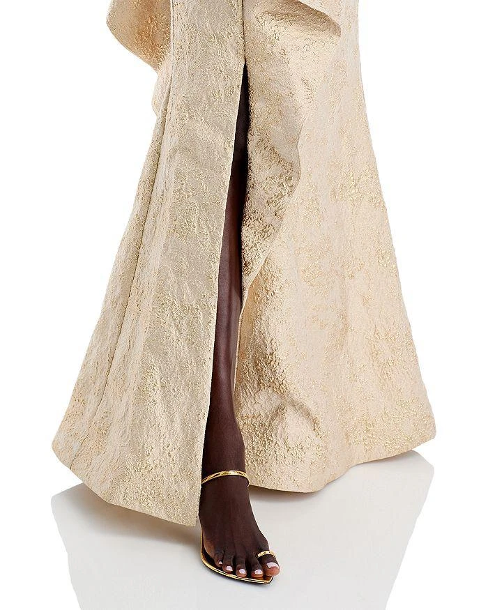 Teri Jon Metallic Jacquard One Shoulder Gown 6