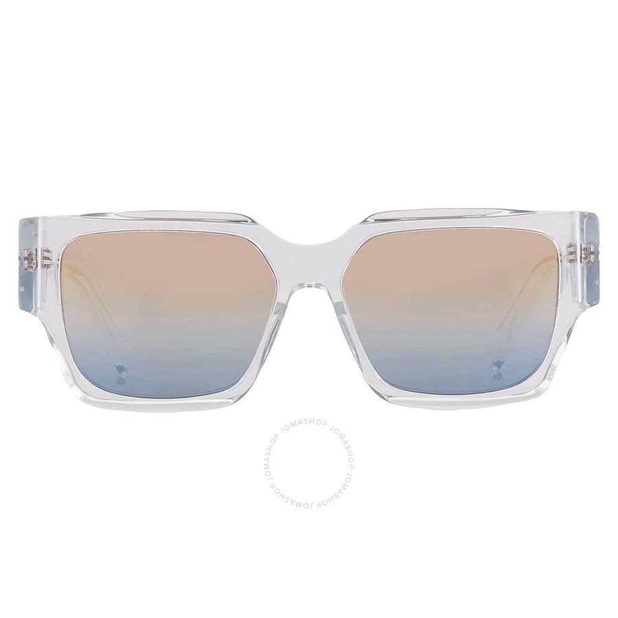 Dior Pink Gradient Blue Square Men's Sunglasses DM40013U 26Z 55