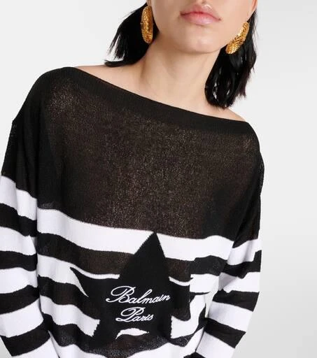 Balmain Logo striped sweater 4
