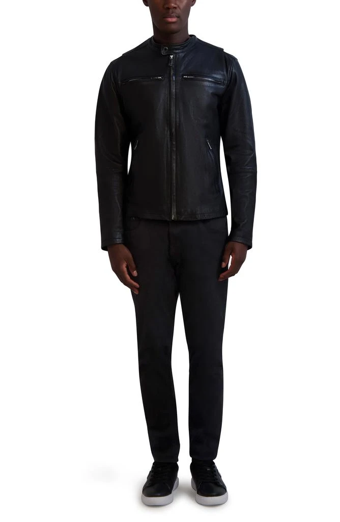 Karl Lagerfeld Paris Leather Racer Jacket 5