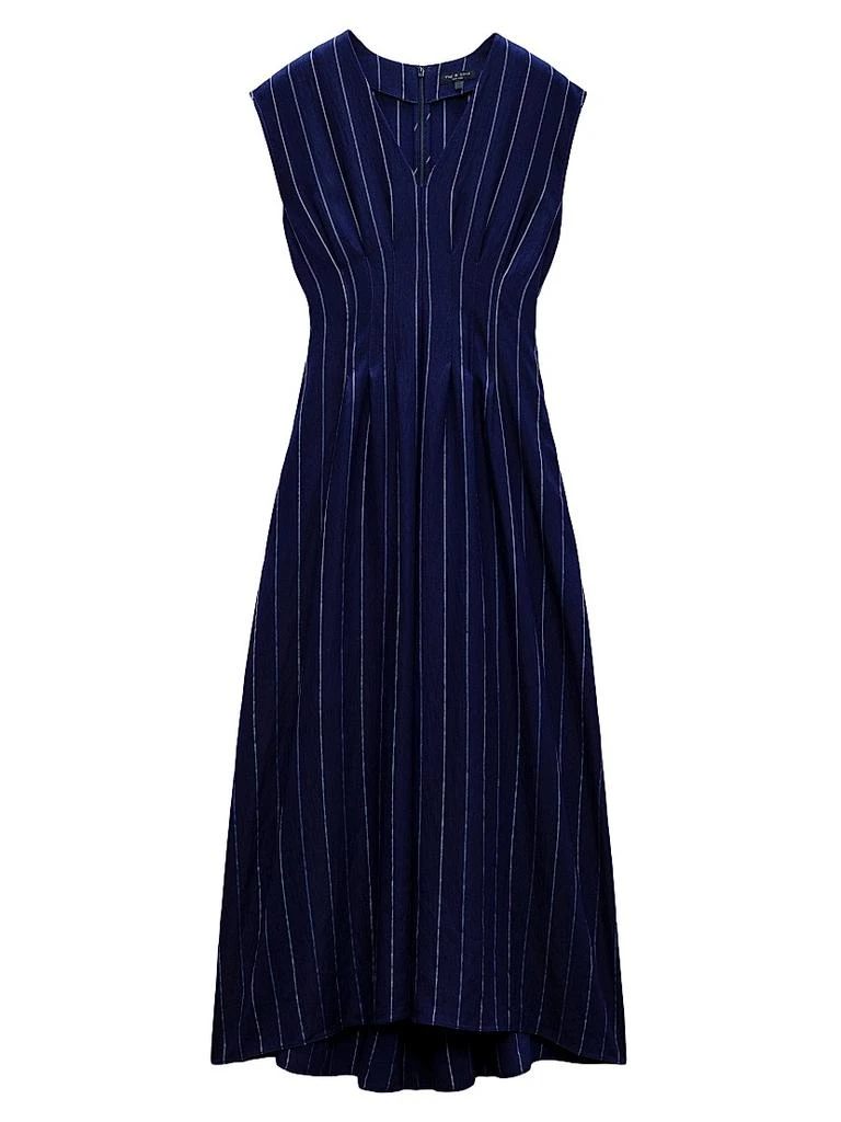 Rag 
Bone Ines Pinstripe A-Line Maxi-Dress 1