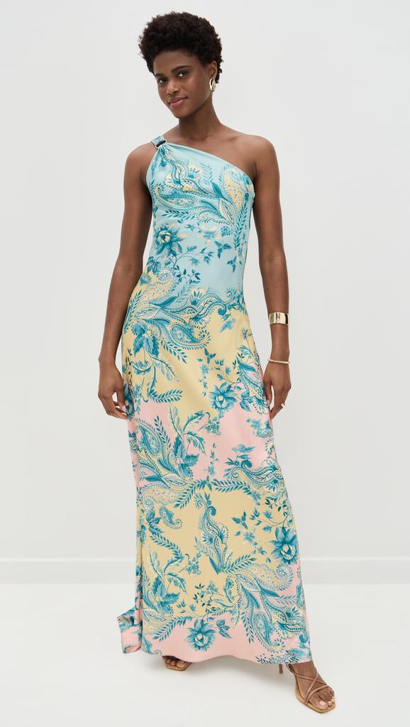 Hemant and Nandita One Shoulder Long Dress