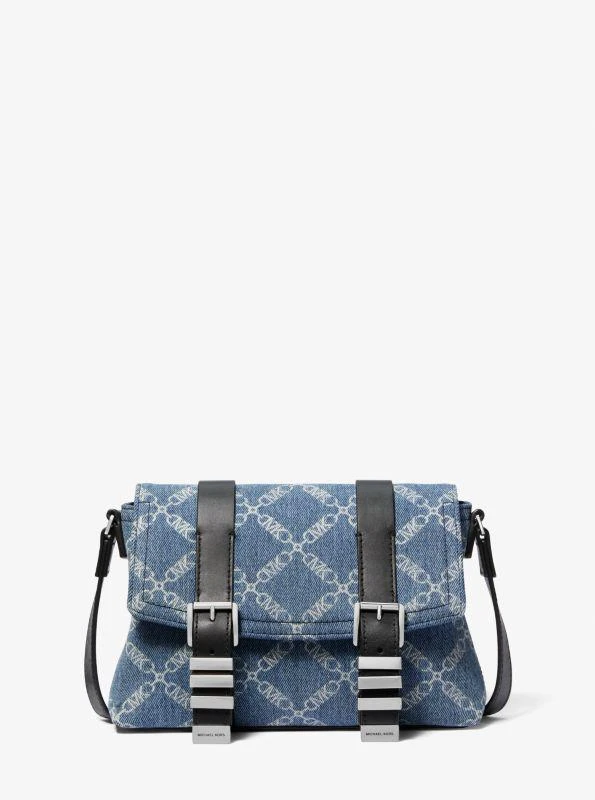 Michael Kors Darrington Mini Empire Diamond Jacquard Denim Crossbody Bag 1