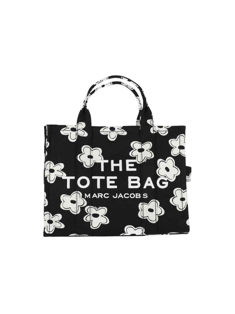 Marc Jacobs The Daisy Canvas Small Tote Bag - Black/White - Tote