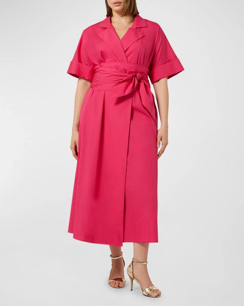 Marina Rinaldi Plus Size Ginosa Belted Cotton Maxi Shirtdress 2