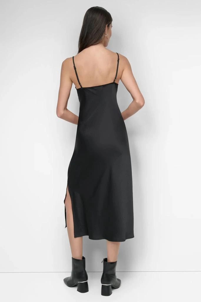 DKNY HIGH-SPLIT MIDI SLIP DRESS 2