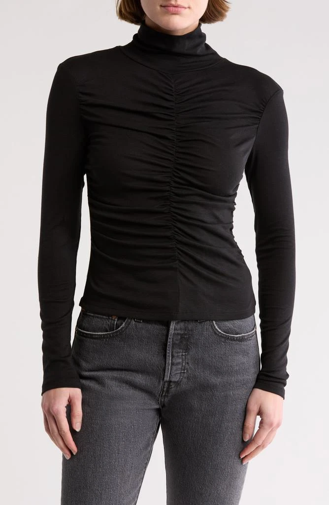 Elodie Ruched Turtleneck Top 1