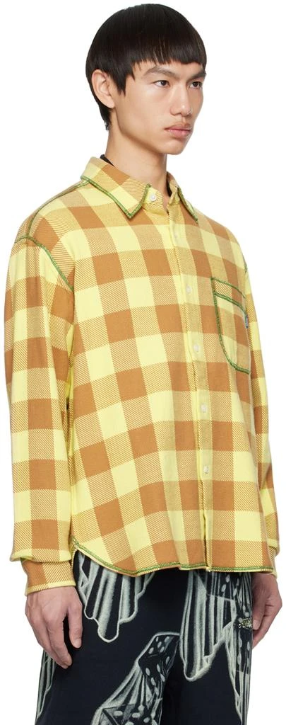 Awake NY Yellow 
Brown Check Shirt 2