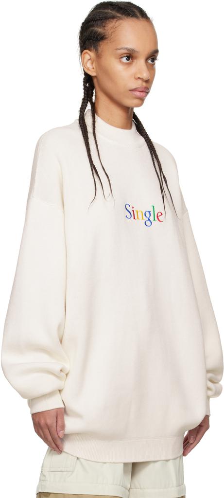 Vetements White 'Single' Sweater