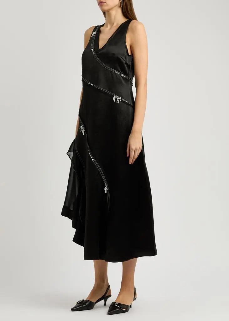 3.1 Phillip Lim Embellished asymmetric satin midi dress 2