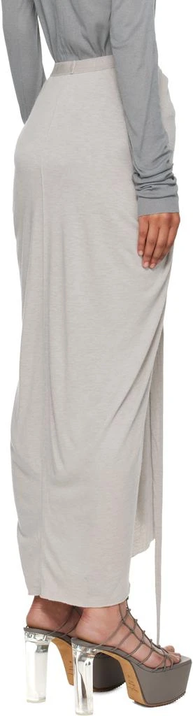Rick Owens Off-White Concordians Knee Draped Midi Skirt 3