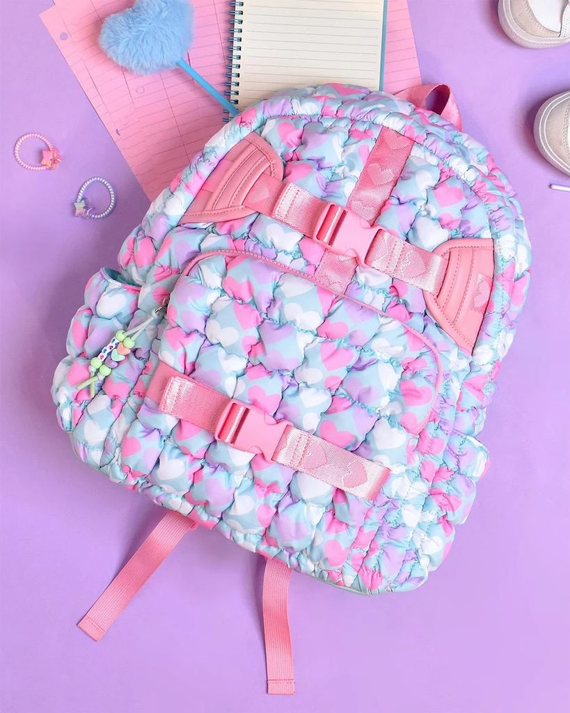 Webbed Heart Back Pack (New) Kawaii Heaven Heart-shaped Spider Web Print Student Backpack  main image 4