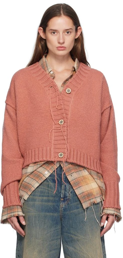 Acne Studios Pink Wool Cardigan 1