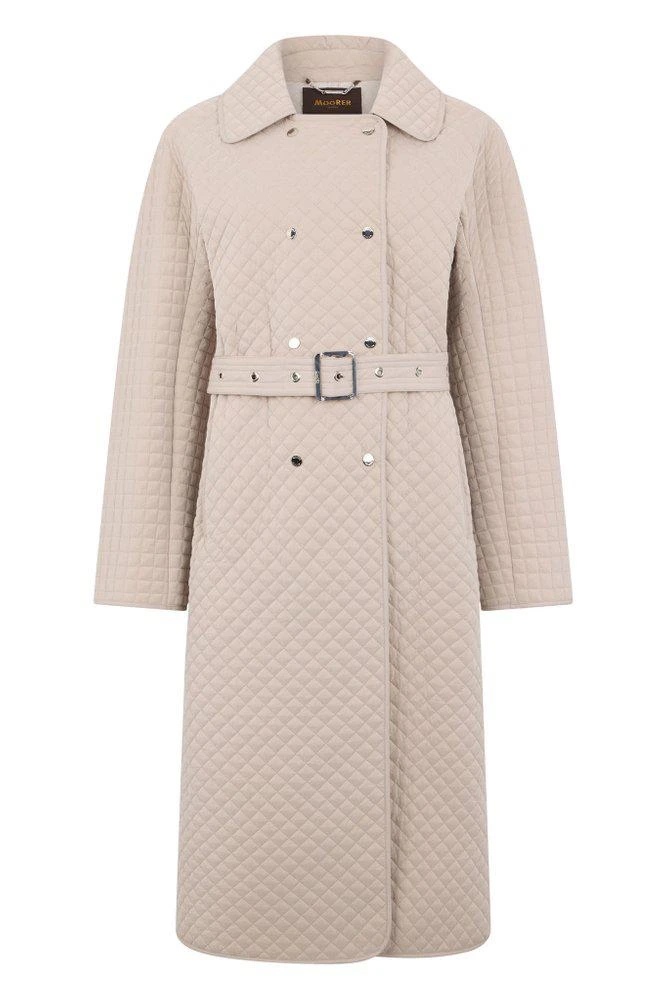 MOORER Moorer Quilted Belted Trench Coat