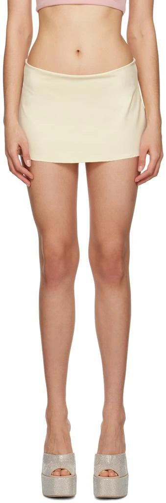 Danielle Guizio Off-White Micro Miniskirt 1