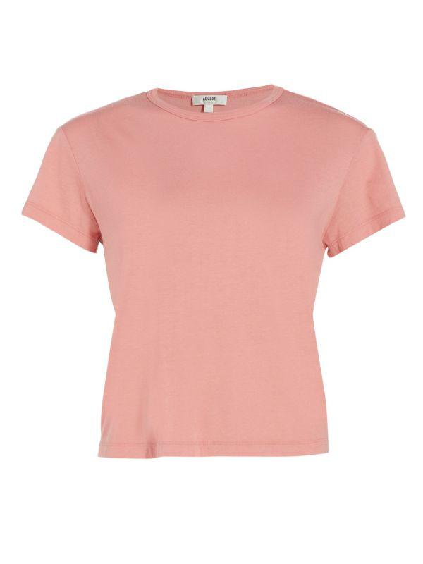 AGOLDE Drew Pima Cotton Blend Crop T-Shirt