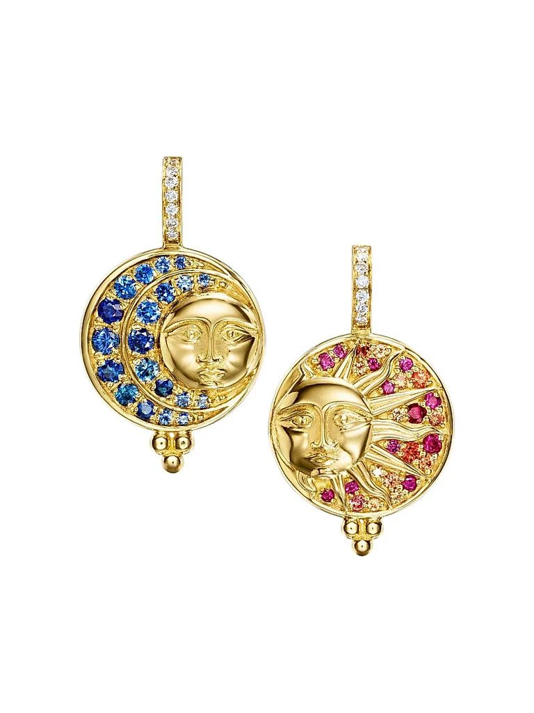 Temple St. Clair Celestial 18K Yellow Gold
Multi-Gemstone Mismatching Drop Earrings