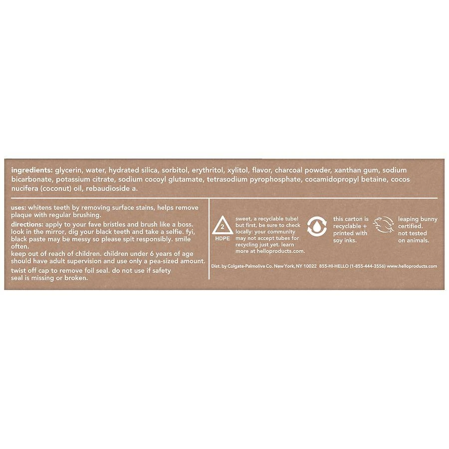 Hello Epic Whitening Charcoal Fluoride Free Toothpaste, Adult Fresh Mint 9