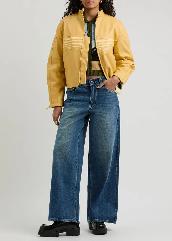 House Of Sunny The Racer embroidered faux leather jacket 4