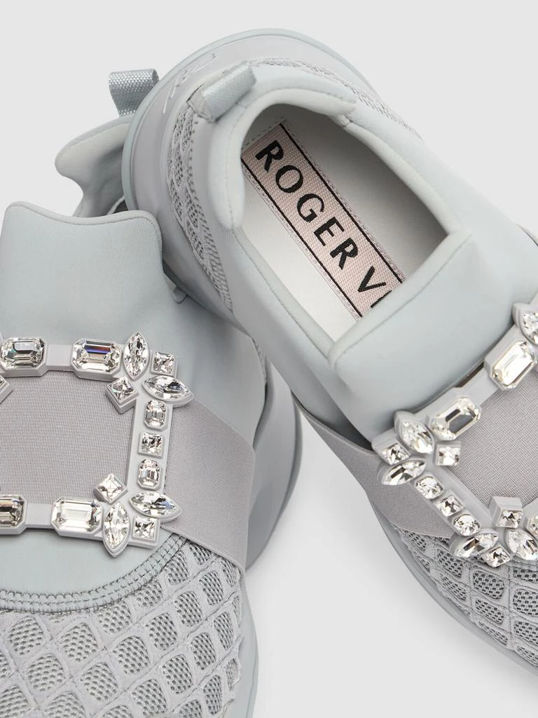 Roger Vivier Viv Run Cotton & Mesh Sneakers 4