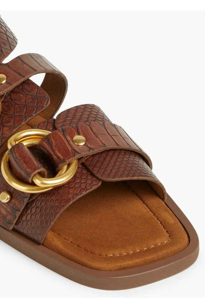 Stella McCartney Croc-effect slingback sandals 4
