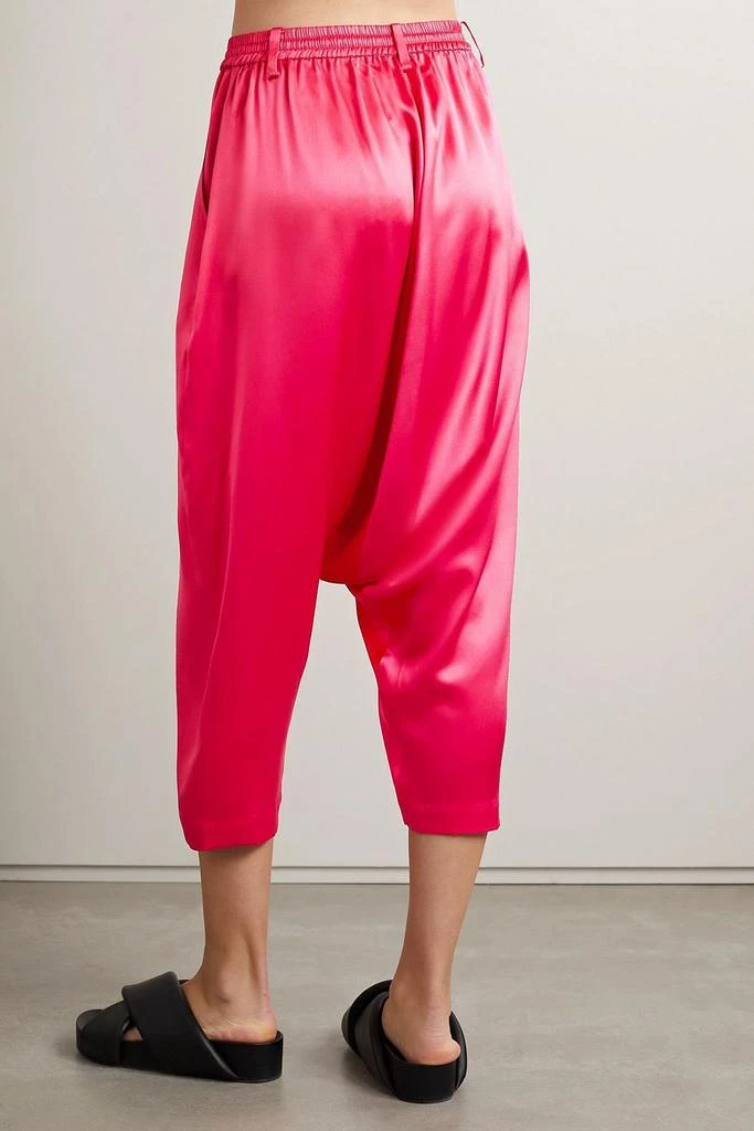 Partow Lyle cropped silk tapered pants 3