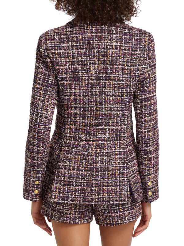 L'Agence Chamberlain Tweed Single-Breasted Blazer