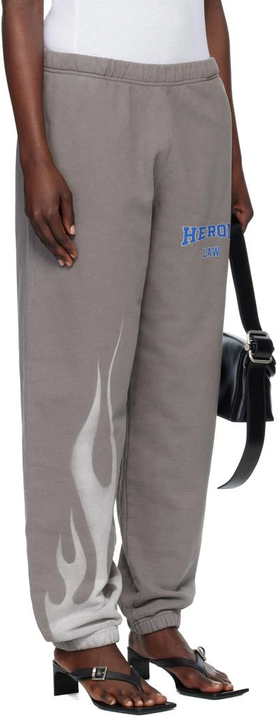 Heron Preston Gray 'Heron Law' Flames Sweatpants 2
