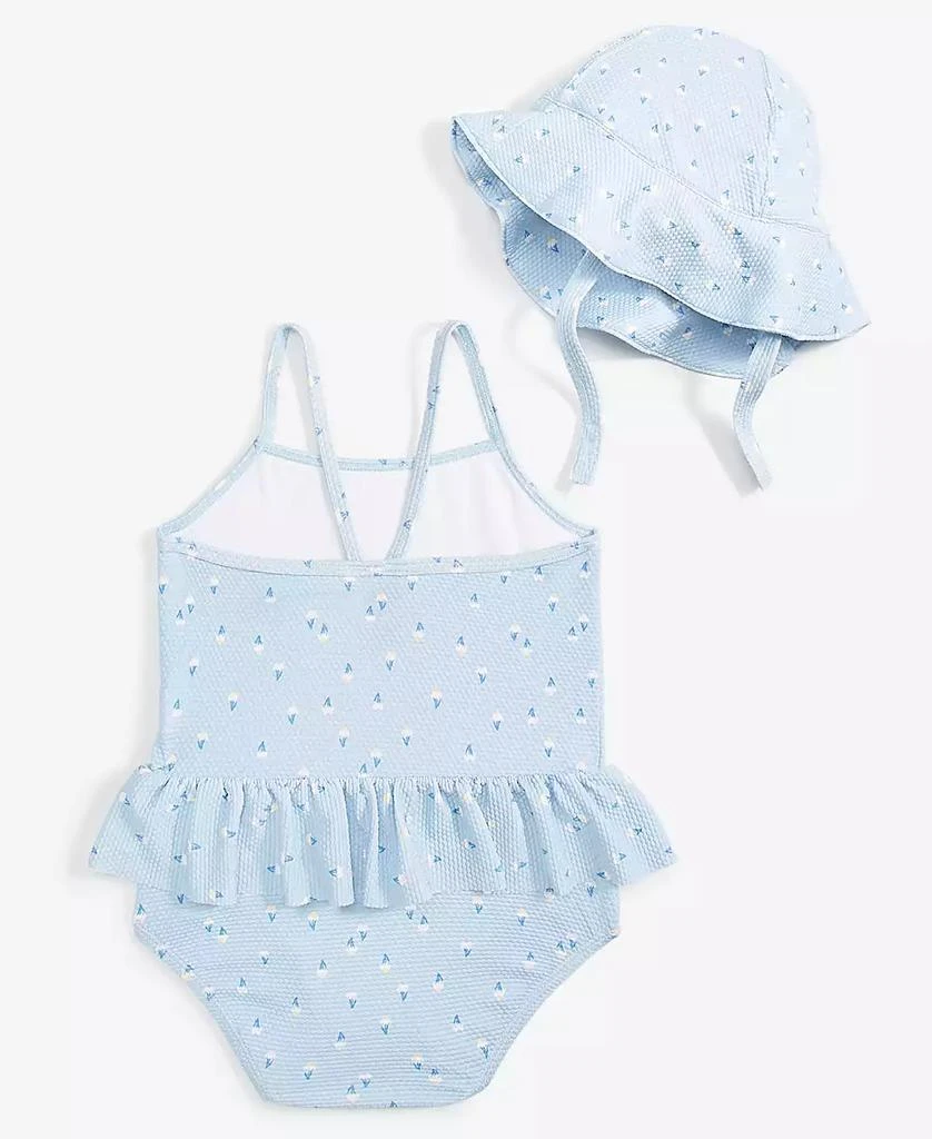 First Impressions Baby Girls Dainty Daisies Hat & One-Piece Swimsuit, 2 Piece Set, Created for Macy's 2