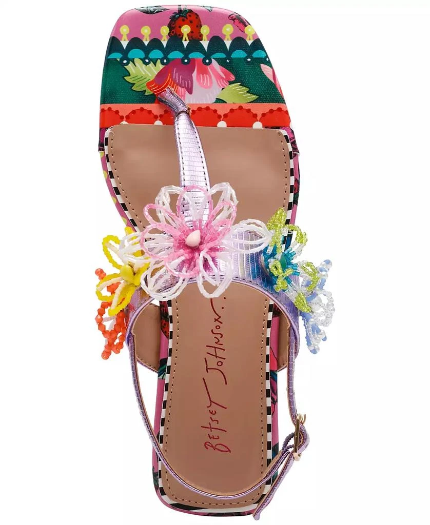 Betsey Johnson Women's Jaydda Thong Slingback Sandals 4