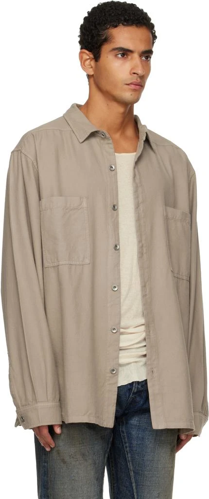 Rick Owens Taupe Concordians Jumbo Shirt 2