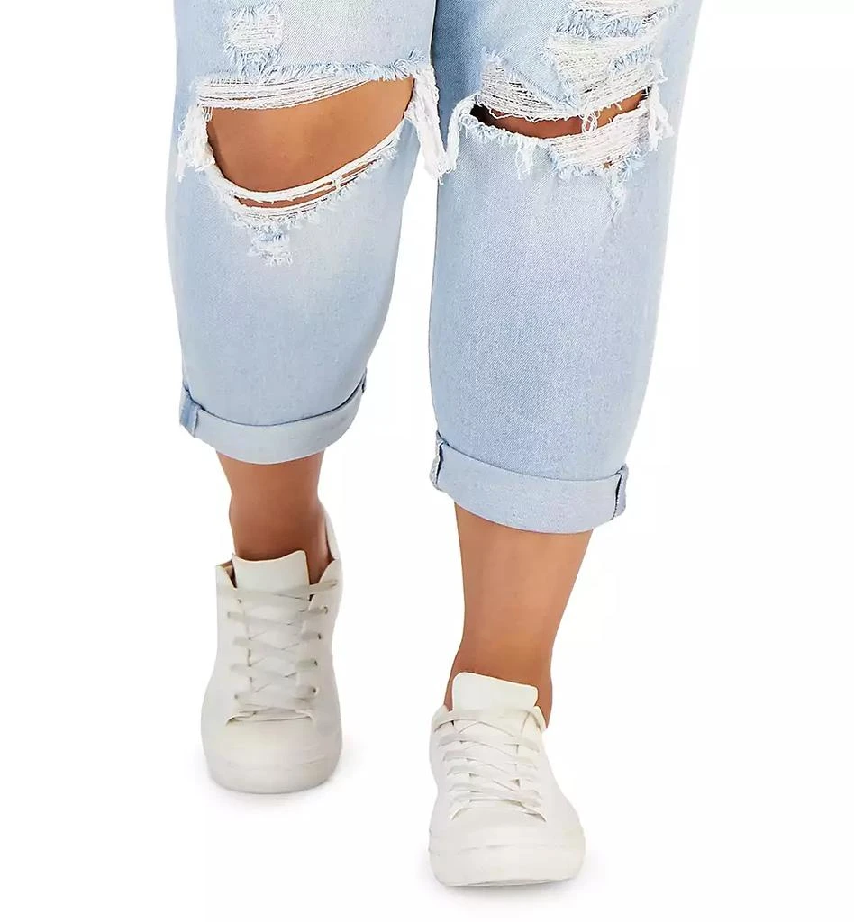 Celebrity Pink Trendy Plus Size Distressed Girlfriend Jeans 7