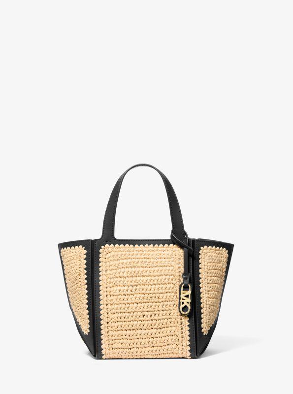 Michael Kors Jordi Small Hand-Crocheted and Leather Tote Bag