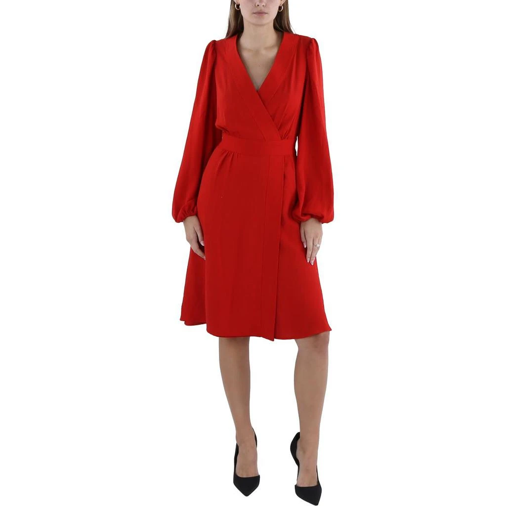 Tommy Hilfiger Womens Blouson Sleeves V-Neck Wrap Dress 5