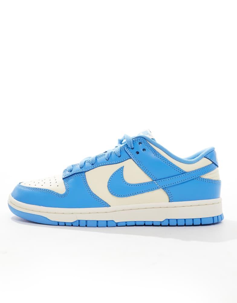 NIKE ☆ Dunk Low Retro White×Light Blue Shop Nike Dunk Low Retro trainers in light blue and white on